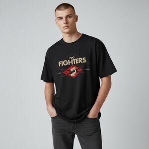 Foo Fighters Fist & Lightning bolts graphic Black 
T-shirt S.F. Valley Calif 2XL